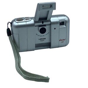 Vtg Largan Lmini 350‎ Digital Camera Silver 640x480 Resolution Flip Flash Y2K